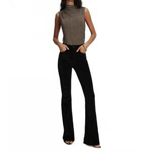 NEW VERONICA BEARD beverly skinny flare pant in black velvet